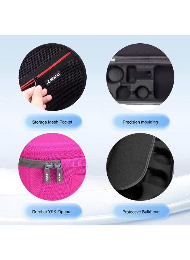 RLSOCO Hard Case for Dyson Supersonic Nural Hair Dryer,Portable Travel Storage Bag for Dyson Supersonic HD16 Hair Dryer - Fits Complete Accessories by RLSOCO - Pink (Case Only) - Image 3
